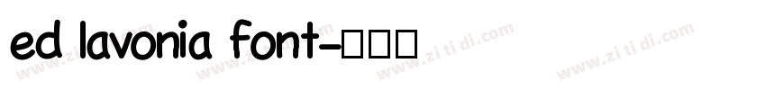 ed lavonia font字体转换